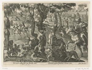 Apenjacht Jachttaferelen (serietitel) hvor enhver slags jagt, fuglefangst og fiskeri (serietitel) af Philips Galle