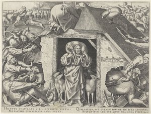 Lignelse om Kristus som den gode hyrde af Philips Galle