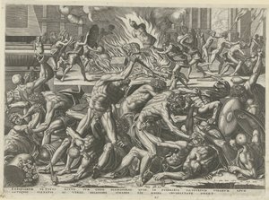 Kamp af gladiatorer af Philips Galle