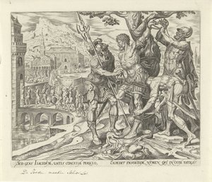 Israelitterne skar Akior løs Judits og Holofernes historie (serietitel) af Philips Galle