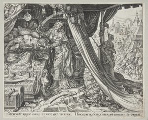 Judith dræber Holofernes af Philips Galle