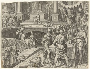 Kong Josias fejrer påske Historien om kong Josias (serietitel) af Philips Galle