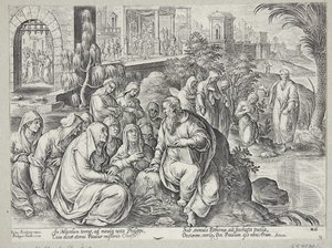 Sankt Paulus taler med kvinderne i Filippi af Philips Galle