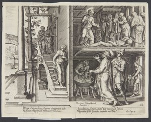 St. Peter opdrager Tabitha i Joppe af Philips Galle