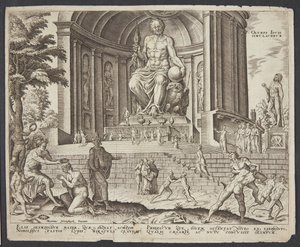 Statuen af Jupiter ved Olympia af Philips Galle