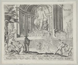 Statuen af Jupiter ved Olympia af Philips Galle