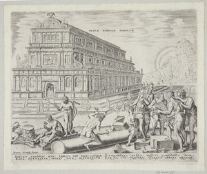 Dianas tempel i Efesos af Philips Galle