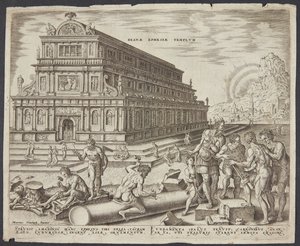Dianas tempel i Efesos af Philips Galle