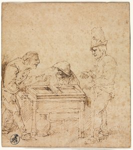 Tric-Trac-spillerne, ca. 1660. af Philips de Koninck