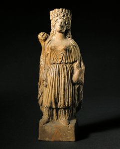 Fønicisk kunst: terracotta statuette, der repræsenterer den guddommelige Tanit. 3.-2. århundrede f.Kr. Madrid, Nationalt Arkæologisk Museum