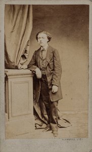 Portræt af komponisten Louis Diémer 1843-1919, ca. 1875. af Photo studio Alphonse and Cie.