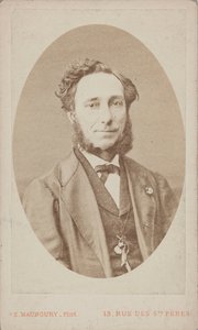 Portræt af violinisten og komponisten Camillo Sivori 1815-1894. af Photo studio Eugène Maunoury.