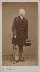 Portræt af komponisten Gustave Vogt 1781-1870. af Photo studio Legé and Bergeron.