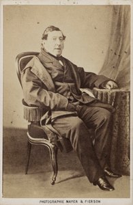 Portræt af komponisten Gioachino Antonio Rossini 1792-1868, ca 1860. af Photo studio Mayer and Pierson.