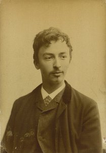 Portrait of Vilhelm Hammershøi 1864-1916, 1891. af Photo studio Müller and Co..