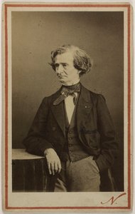 Portræt af komponisten Hector Berlioz 1803-1869, ca 1860.