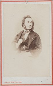 Portræt af violinisten og komponisten Camillo Sivori 1815-1894. af Photo studio Trantoul Père and Fils.