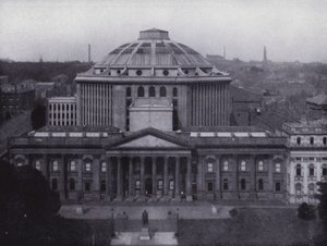 Melbourne: Public Library and Museum, der portrætterer den største kuppel på den sydlige halvkugle, biblioteket indeholder 350.000 bind (s/h foto) af Photographer Australian