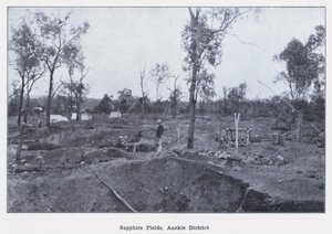 Sapphire Fields, Anakie District (s/h-billede) af Photographer Australian