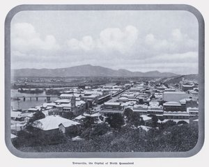 Townsville, hovedstaden i North Queensland (s/h foto)
