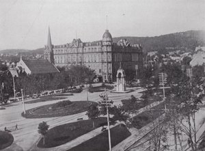 Dominion Square og Windsor Hotel, Montreal (s/h-billede) af Photographer Canadian