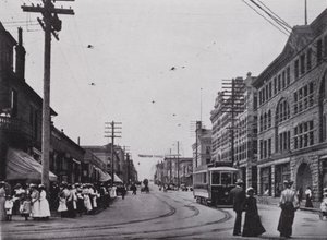 Granville Street, Vancouver (s/h-billede) af Photographer Canadian
