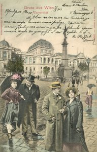Par på Ringstrasse, Wien (farvefoto) af Photographer German