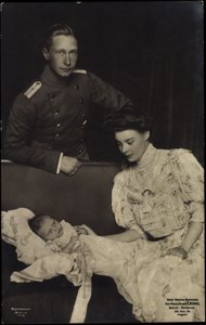 Kronprinsparret, Friedrich Wilhelm, Cecilie, RPH 1418 af Photographer German