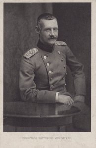 Kronprins Rupprecht af Bayern, tysk militærchef for Første Verdenskrig (s/h foto) af Photographer German