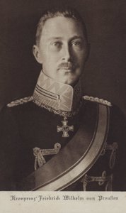 Kronprins Wilhelm, ældste søn af Kejser Wilhelm II af Tyskland (s/h foto) af Photographer German