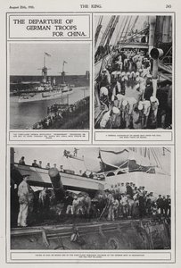 Tyske troppers afgang til Kina for at undertrykke bokseroprøret, august 1900 (s/h foto) af Photographer German