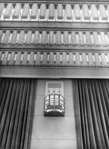 Detalje af væggen på Hauptfunksaal i NORAG-bygningen i Hamborg, ca. 1931 (s/h-foto) af Photographer German