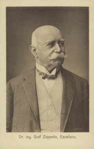 Graf Ferdinand von Zeppelin, tysk luftskibsdesigner og konstruktør (s/h foto) af Photographer German