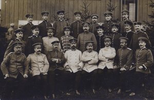 Gruppe af tyske hærofficerer (s/h foto) af Photographer German