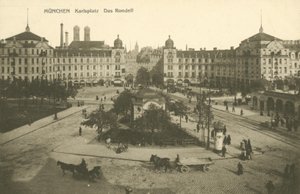 Karlsplatz Rondell, München (s/h-billede) af Photographer German