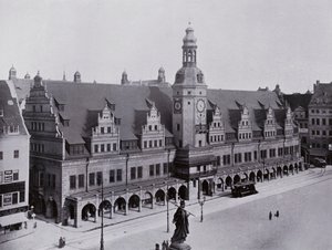 Leipzig: Det gamle rådhus (s/h foto) af Photographer German