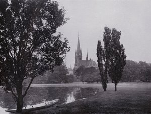 Leipzig: Johannapark med Luther Kirke (s/h foto) af Photographer German