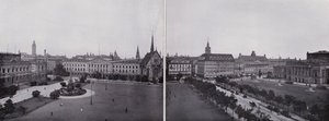 Leipzig: Panorama fra Augustusplatz (s/h foto) af Photographer German