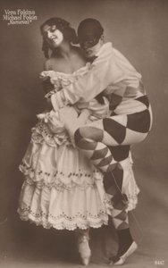 Russiske balletdansere Vera Fokina og Michel Fokine i Carnaval, c1910 (s/h-foto) af Photographer German