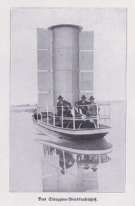 Struzyna, vinddrevet båd med en Flettner rotor (s/h foto) af Photographer German