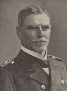 Viceadmiral Maximilian von Spee, chef for den tyske flådes østasiatiske eskadron under Første Verdenskrig (s/h foto) af Photographer German