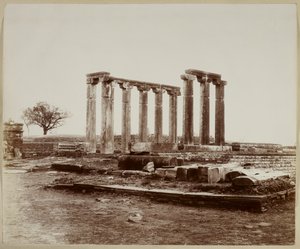 Sanchi, tempel 18, generel udsigt fra nordvest af Photographer Indian