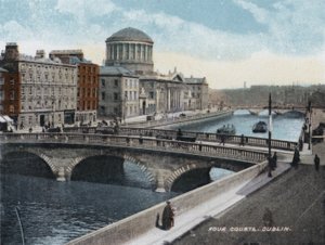Four Courts, Dublin (farvefoto) af Photographer Irish