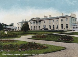 Viceregal Lodge, Phoenix Park, Dublin (farvefoto)