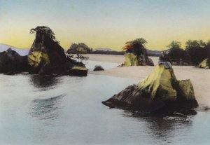 Japan, ca. 1912: Matsushima, i Indlandshavet en af tre bemærkelsesværdige scener i Japan (foto) af Photographer Japanese
