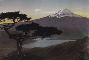 Japan, ca. 1912: Mount Fuji fra Misaka Pass (foto)