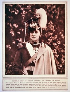Kejserinden af Rusland i uniformen af den øverste oberst for de russiske Lancers