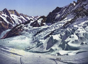 Jungfraubanen, ved Eismeer-stationen (foto) af Photographer Swiss