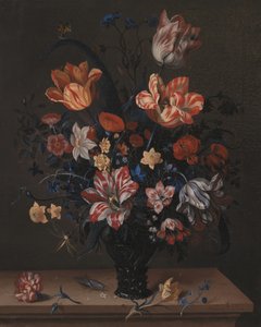Tulipaner og andre blomster i et rum af Pictufy