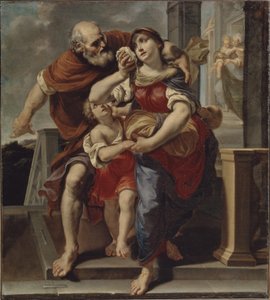 Hagar forlader Abrahams hus af Pier Francesco Mola
